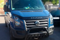 Volkswagen Crafter 2006-2016 гг. Передняя дуга WT002 Black (нерж.) фото 1