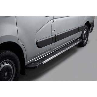 Боковые пороги RedLine V1 (2 шт., алюминий) Opel Movano 2010-2021 гг. фото 1