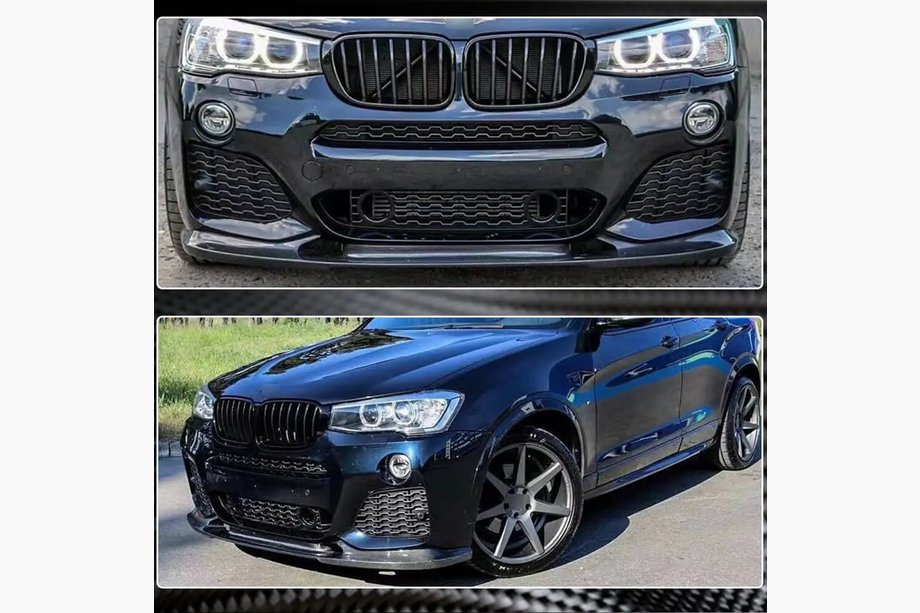 BMW X4 F26 2014-2018 гг. Накладка на передний бампер (для M-Sport, Карбон) Фото 4