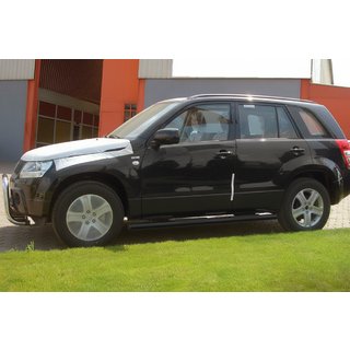 Боковые трубы Black (2 шт., нержавейка) Suzuki Grand Vitara 2005-2017 гг. фото 1