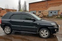 Kia Sportage 2004-2010 гг. Боковые трубы Black (2 шт., Нержавейка) фото 4