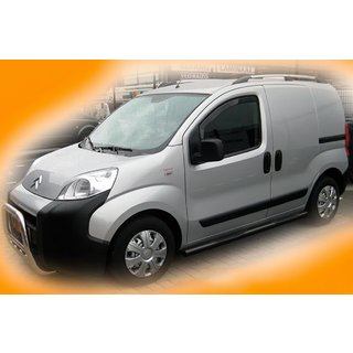 Боковые трубы Ø70 Черные (2 шт., Нержавейка) Fiat Fiorino/Qubo 2008-2024 гг. фото 2
