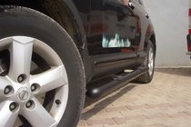 Nissan Qashqai 2010-2014 гг. Боковые трубы Black (2 шт., нержавейка) фото 6