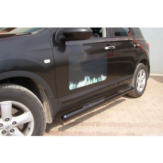 Боковые трубы Black (2 шт., нержавейка) Nissan Qashqai 2010-2014 гг. фото 2