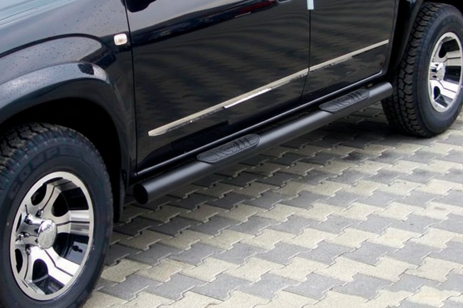 Toyota Rav 4 2006-2013 гг. Боковые трубы для стандартной базы Black (2 шт, нерж) Фото 1