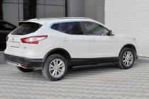 Nissan Qashqai 2014-2021 гг. Боковые трубы Black (2014-2017, 2 шт., нерж. сталь) фото 1