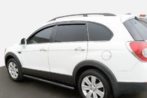 Opel Antara 2006-2017 гг. Боковые трубы Black (2 шт., нержавейка) фото 1