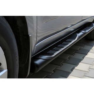 Боковые трубы Black (2 шт, нержавейка) Iveco Daily 1999-2006 гг. фото 1