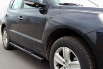 Geely Emgrand X7 2011- гг. Боковые трубы Black (2 шт., нержавейка) фото 1