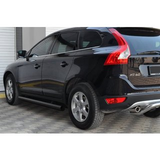 Боковые трубы BB004 Черные (2 шт, Нержавейка) Volvo XC60 2009-2017 гг. фото 2