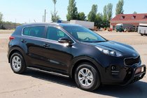 Kia Sportage 2015-2021 гг. Боковые Трубы BB002 Черные (2 шт., Нержавейка) фото 2