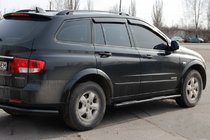SsangYong Kyron 2005-2014 гг. Боковые трубы BB002 Черные (2 шт., Нержавейка) фото 3