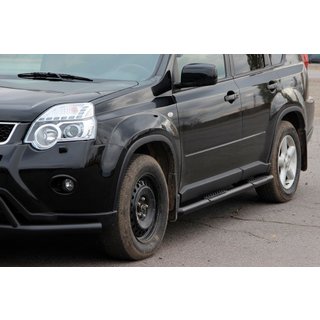 Боковые Трубы BB002 Черные (2 шт., Нержавейка) фото 2