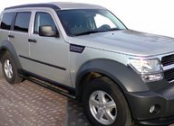 Dodge Nitro 2006-2011 гг. Боковые трубы Black (2 шт., нержавейка) фото 2