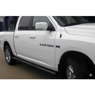 Стандартные Боковые Трубы Black (2 шт., Нержавейка) Dodge RAM (DR/DH/D1/DC/DM) 2002–2009 гг. фото 1