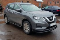 Nissan X-trail T32/Rogue 2014-2021 гг. Боковые трубы Black (2 шт, нержавейка) фото 2