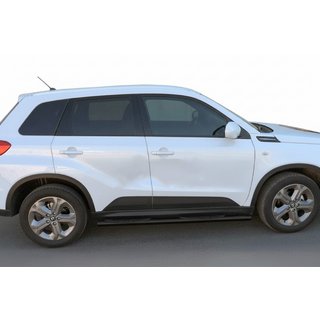Боковые трубы Black (2 шт., нержавейка) Suzuki Vitara 2015- гг. фото 1