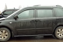 Kia Carnival 2002-2013 гг. Боковые трубы Black (2 шт., нержавейка) фото 1