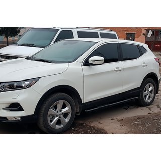 Боковые трубы Black (2017-2021, 2 шт., нерж. сталь) Nissan Qashqai 2014-2021 гг. фото 1