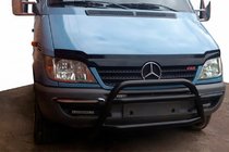 Mercedes Sprinter W901/902/903/904/905 1995–2006 гг. Кенгурятник WT022 Черный (Нержавеющая сталь) 1995-2000 фото 1