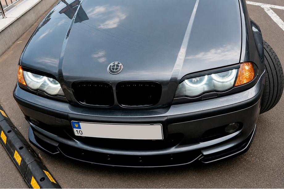 BMW 3 серия E46 1998-2006 гг. Передний лип DPT V-2 (для M-Sport 2003-2006, черный глянец) Фото 5