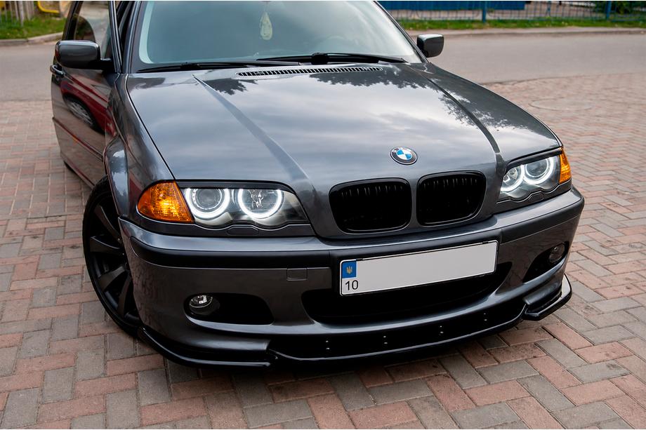 BMW 3 серия E46 1998-2006 гг. Передний лип DPT V-2 (для M-Sport 2003-2006, черный глянец) Фото 4