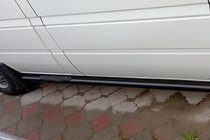 Volkswagen LT 1995-2006 гг. Боковые трубы Black (2 шт., нержавейка) фото 2