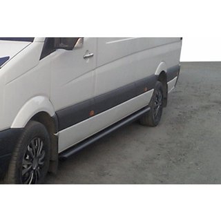 Боковые трубы Black (2 шт., нержавейка) Mercedes Sprinter W906 2006–2018 гг. фото 4