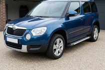 Skoda Yeti 2009-2017 гг. Боковые Подножки Line (2 шт., Алюминий) фото 1