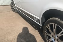 Volkswagen T5 Multivan 2003–2010 гг. Боковые трубы Black (2 шт., нержавейка) фото 8