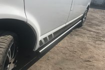 Volkswagen T6 2015-2024 гг. Боковые трубы Black (2 шт., нержавейка) фото 2