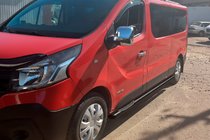Renault Trafic 2001–2015 гг. Боковые трубы BB002 Черные (2 шт., Нержавейка) фото 4