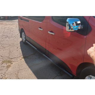 Боковые трубы BB002 Черные (2 шт., Нержавейка) фото 4