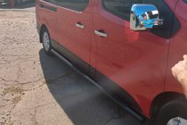 Fiat Talento 2016- гг. Боковые трубы BB002 Черные (2 шт., Нержавейка) фото 6