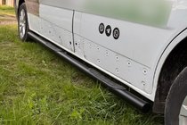 Fiat Talento 2016- гг. Боковые трубы BB002 Черные (2 шт., Нержавейка) фото 3
