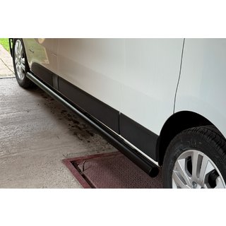 Боковые трубы BB002 Черные (2 шт., Нержавейка) Fiat Talento 2016- гг. фото 2