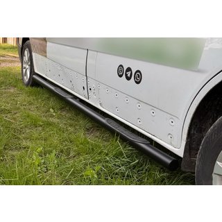 Боковые трубы BB002 Черные (2 шт., Нержавейка) фото 3