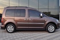 Volkswagen Caddy 2010-2015 гг. Боковые Трубы BB001 Черные (2 шт., Нержавейка) фото 9