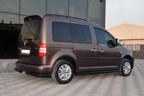 Volkswagen Caddy 2015-2020 гг. Боковые Трубы BB001 Черные (2 шт., Нержавейка) фото 7