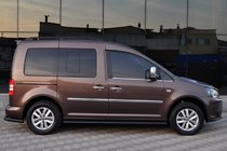 Volkswagen Caddy 2015-2020 гг. Боковые Трубы BB001 Черные (2 шт., Нержавейка) фото 10