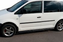 Volkswagen Caddy 2015-2020 гг. Боковые Трубы BB001 Черные (2 шт., Нержавейка) фото 5