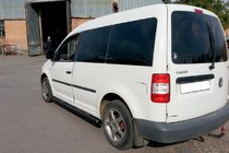 Volkswagen Caddy 2020- гг. Боковые Трубы BB001 Черные (2 шт., Нержавейка) d60, Maxi База фото 4