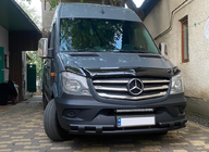 Mercedes Sprinter W906 2006–2018 гг. Передняя нижняя защита Shark Black (нержавейка) 2013↗ фото 2