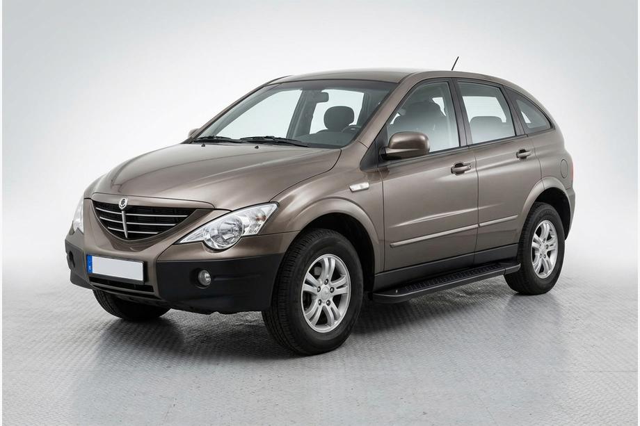 SsangYong Action 2005-2018 гг. Боковые Подножки Allmond Black (2 шт., Алюминий) Image