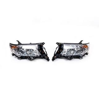 Передние фары рефлекторные Оригинал (2017+, 2 шт) Toyota Land Cruiser Prado 150 2009-2023 гг. фото 3