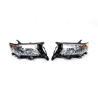 Передние фары рефлекторные Оригинал (2017+, 2 шт) Toyota Land Cruiser Prado 150 2009-2023 гг. фото 3