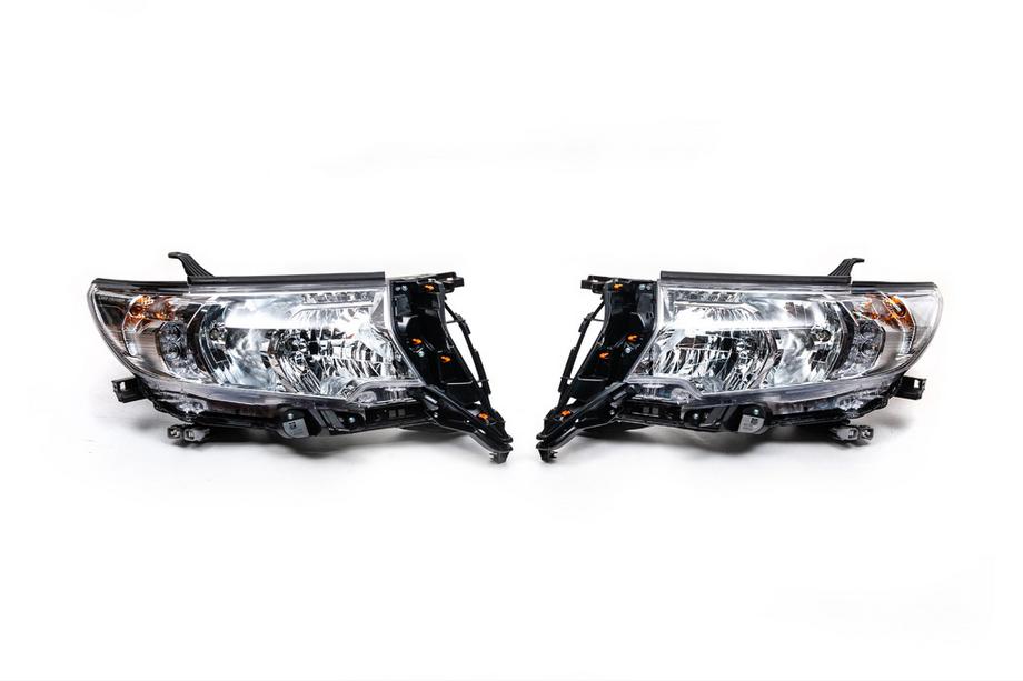 Toyota Land Cruiser Prado 150 2009-2023 гг. Передние фары рефлекторные Оригинал (2017+, 2 шт) Левая фара (1 шт) Фото 2