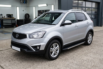 SsangYong Korando 2010-2019 гг. Боковые Подножки Duru (2 шт., Алюминий) фото 1