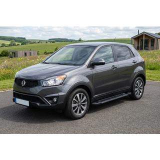 Боковые Подножки RedLine Black (2 шт., Алюминий) SsangYong Korando 2010-2019 гг. фото 1