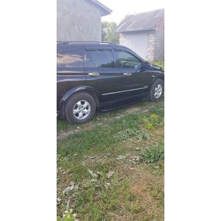Боковые Подножки Allmond Black (2 шт., Алюминий) SsangYong Kyron 2005-2014 гг. фото 4